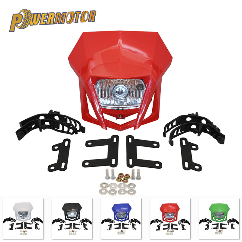 オートバイのヘッドライトプレートホンダ CRF 150 230 XR YP20 2016-2023 デュアルスポーツフェアリングダートバイクエンデューロモトクロスヘッドランプフェアリング
