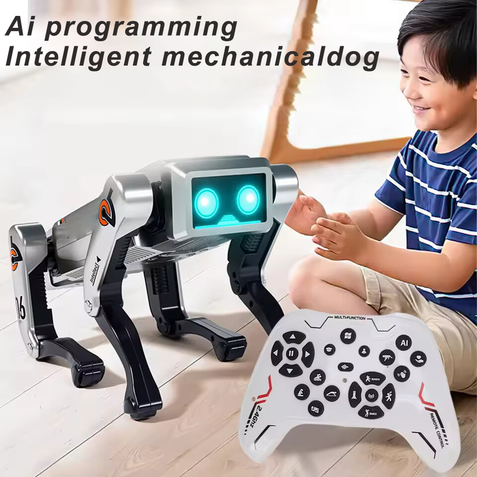 2026 インテリジェント AI RC ロボット犬音声対話アプリリモコンプログラミング歌ダンススマートマシン犬子供のおもちゃ