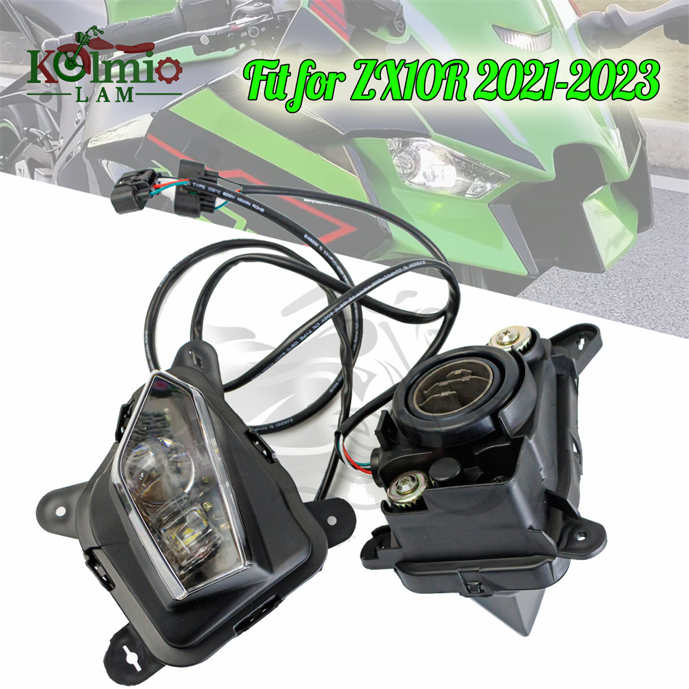 kolmio-LAM 2021 - 2025 カワサキニンジャ ZX-10R ZX10R オートバイ LED ヘッドライトヘッドランプアセンブリ ZX 10R 2022 2023 ZX-10RR