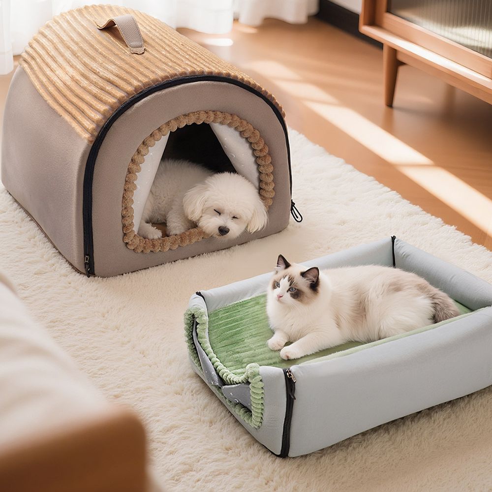 冬囲いペットベッド肥厚ポータブル犬小屋