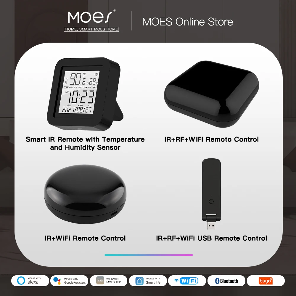 MOES 新しい WiFi RF IR ユニバーサルリモコン RF 家電家電 Tuya スマートライフアプリ Alexa Google ホーム経由の音声コントロール
