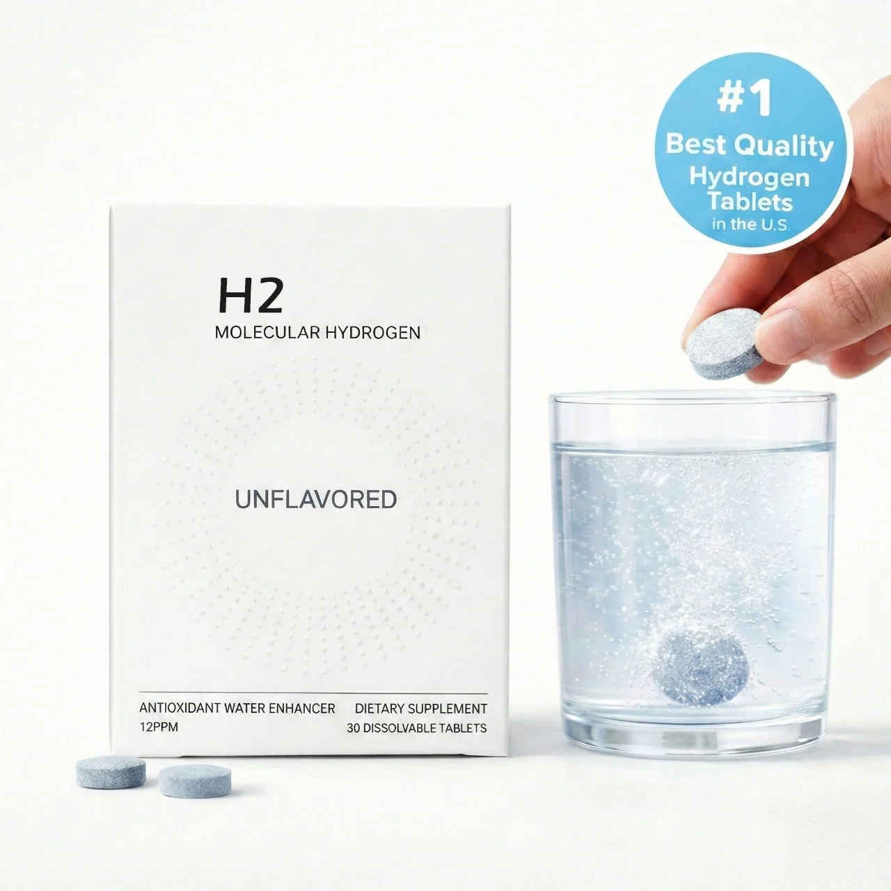 マグネシウムを含む H2 分子状水素水タブレット、12PPM 抗酸化飲料水、エネルギーブースト