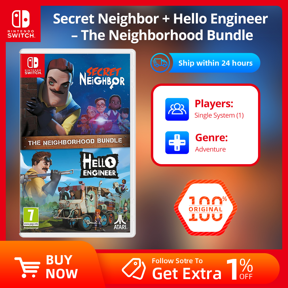 Nintendo Switch ゲーム - シークレットネイバーハローエンジニア - ネイバーフッドバンドル - Switch OLED オリジナルゲームカード用
