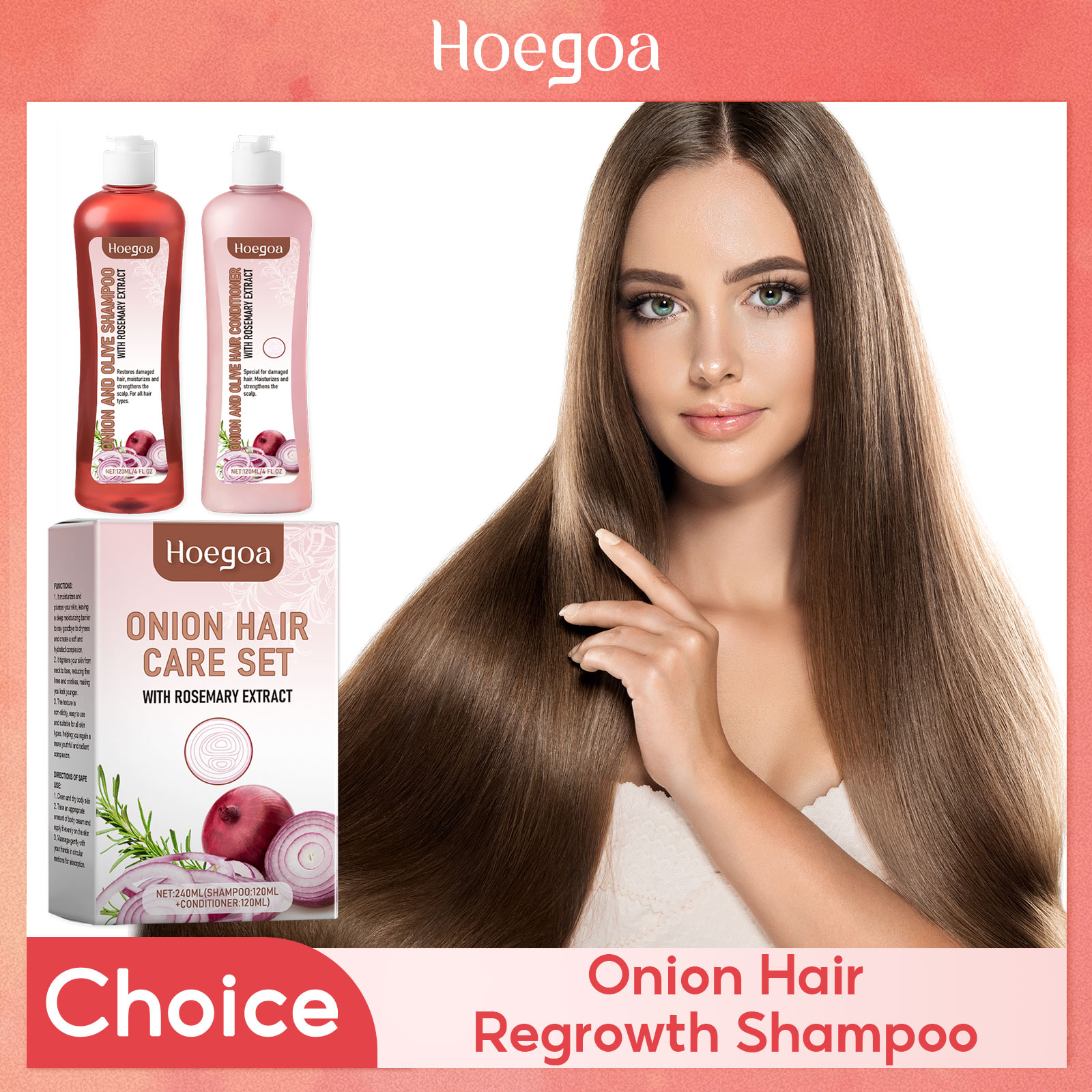 Onion Rosemary Shampoo For Hair Growth Scalp Cleanses Oil Control  Improves Hair Quality Volumizing Hair Strengthen Conditioner