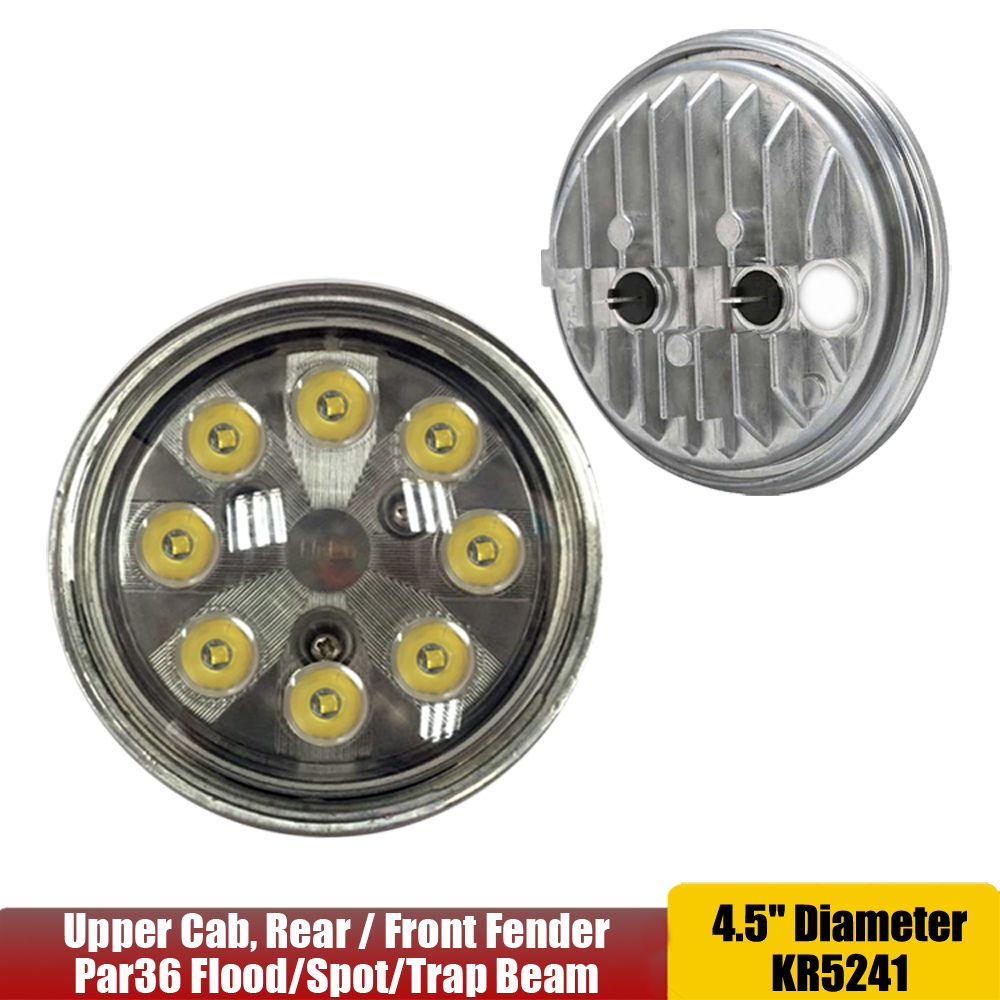 Par36 24W Aircraft LED Landing & Taxi Light Trapezoid / Flood / Spot Beam 12V 24V Led Sealed Beam For New Holland Tractor x1pc