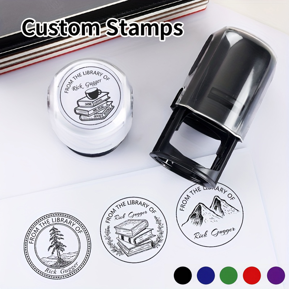 Custom Self-Inking Stamp With Your Own Logo,Photosensitive Ink / Rubber Stamp,Personalize Your Logo Multiple Ink Color Option