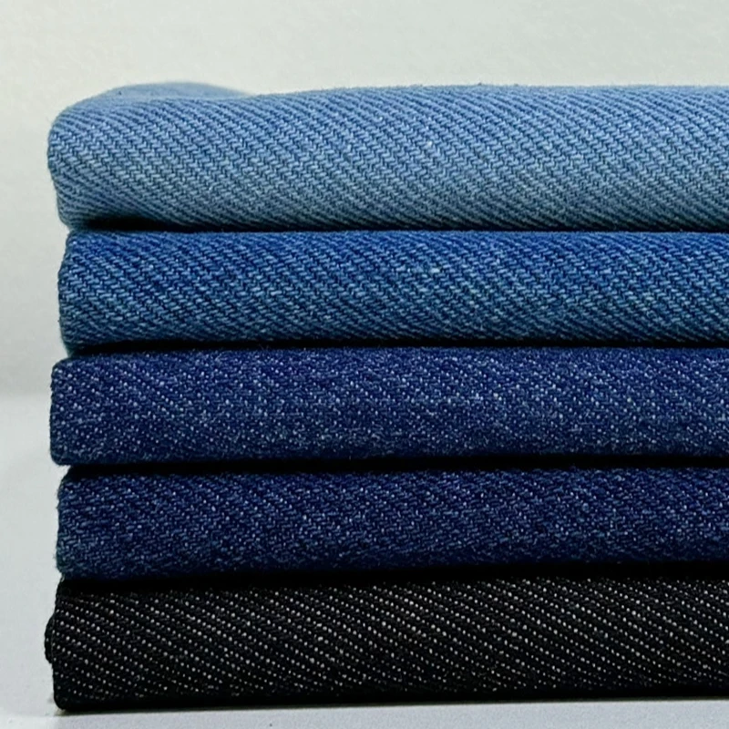 ツイルコットンデニム生地メートル単位でジーンズ服ドレスハンドバッグ靴帽子縫製布ウェアラブルブルーブラック
