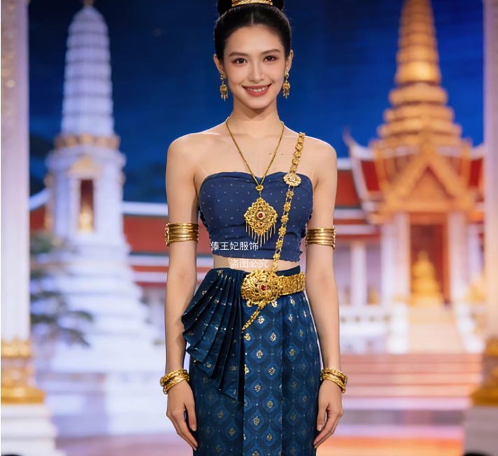 タイ風ストラップレススカート、タイ風SPAテクニシャン歓迎作業服