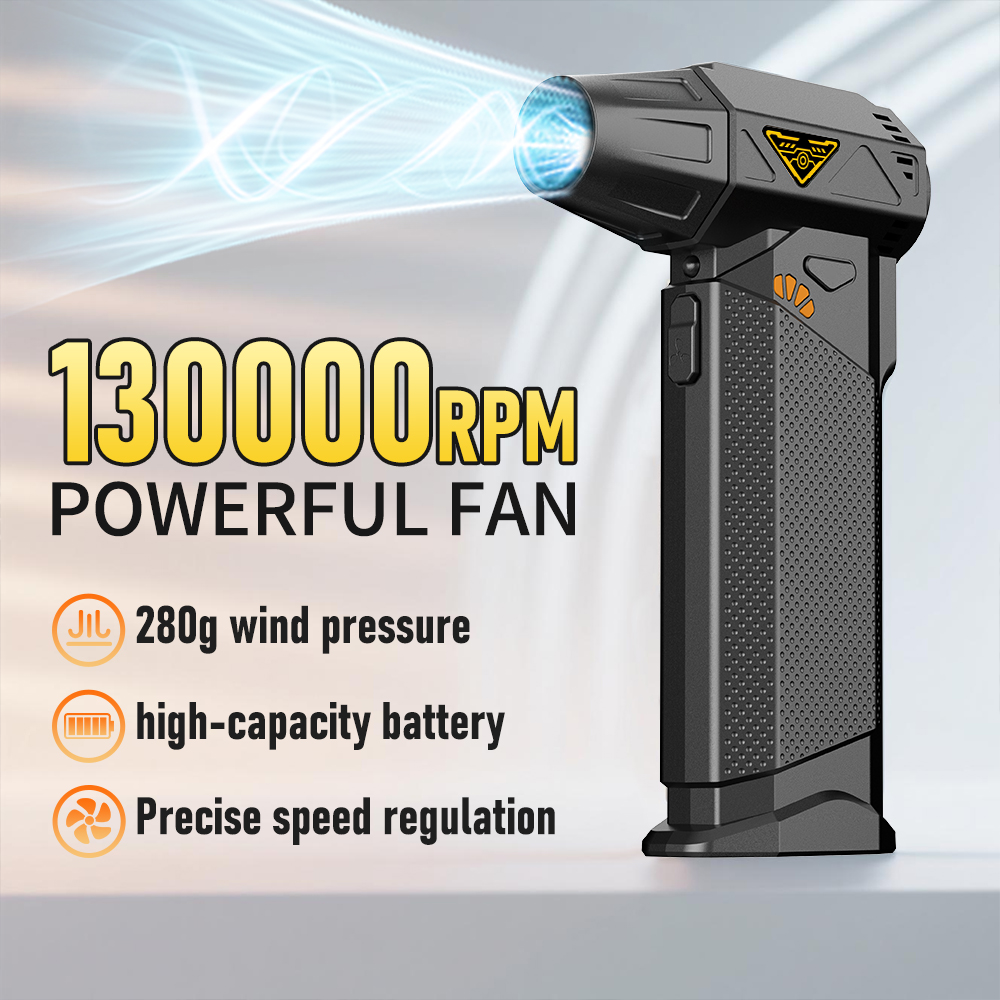 手持ち式ターボファン、ワイヤレス電気ヘアドライヤー、高速ブラシレスモーター、長いバッテリー寿命、冷却と清掃に使用