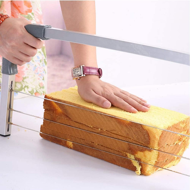 大調整可能な 3 ブレードケーキカッター中間層ケーキスライサー DIY 家庭用ベーキングツールレベラーステンレス鋼カットソー