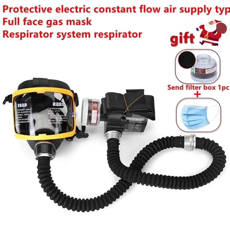 保護電気定流量供給空気供給フルフェイスガスマスクレスピレーターシステムレスピレーターマスク職場の安全供給