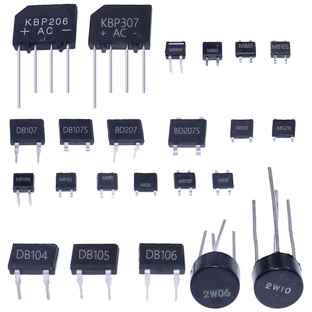 280 個 27 スタイルブリッジ整流器キット DB106 KBP206 KBP307 MB6M MB10F MB6S DB107 DB207 ABS10 MB10M 2W10 MB8F DB104 ABS8 ABS210