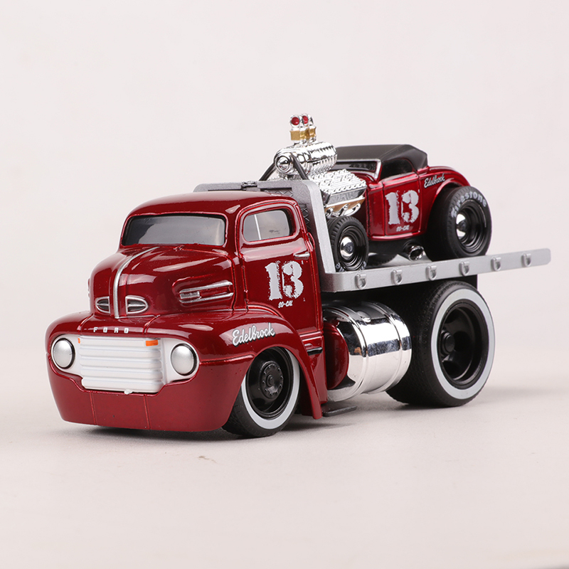 Maisto 1:64 マッスルトランスポート 1950 フォード Coe フラットベッド/1932 フォード Aoadster 合金モデルカー