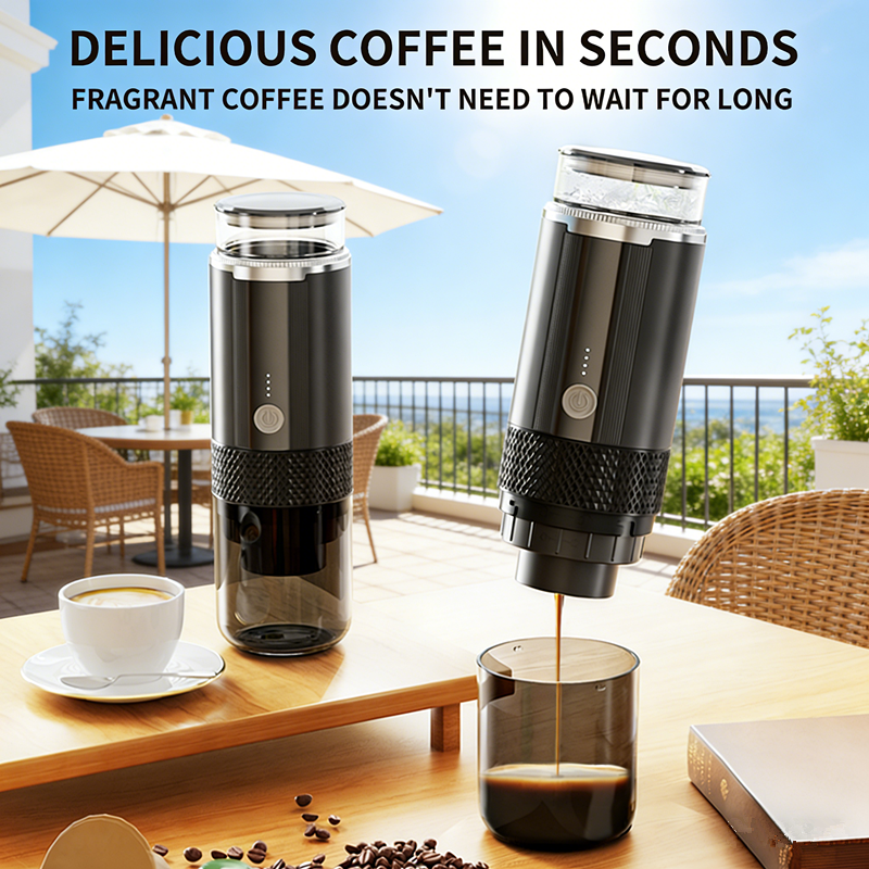 電動ポータブルコーヒーマシンカプセル挽いたコーヒーメーカー、コーヒーパウダーとコーヒーカプセルに適しています - コーヒーメーカー