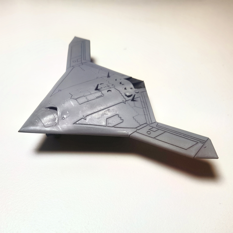 1 個 1/144 200 スケール X-47B ステルスドローンモデルミニチュア無人戦闘機軍事モデルデスクトップディスプレイコレクション