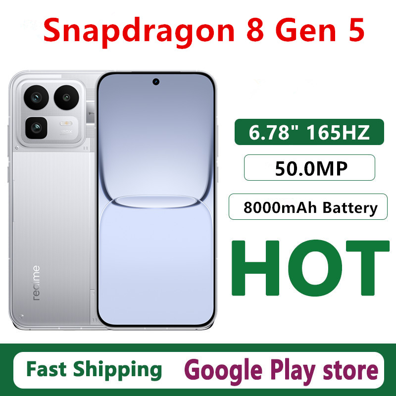 オリジナル Realme Neo 8 携帯電話 Snapdragon 8 Gen 5 OTA 6.78 "AMOLED 165HZ 50.0MP カメラ 8000mAh 80W 充電 IP69 防水