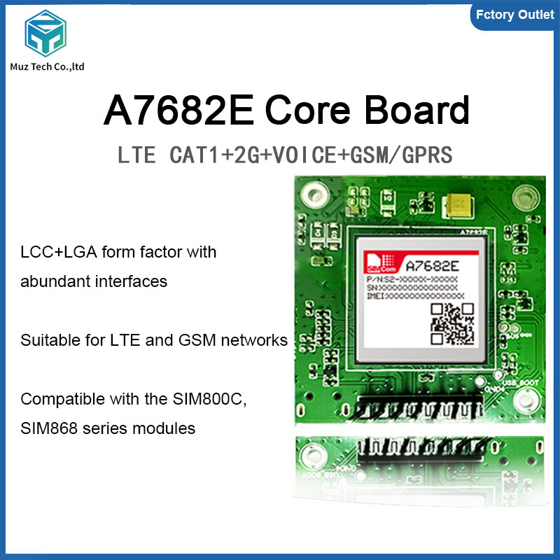 SIMCOM A7682E コアボード LTE CAT1 モジュール音声 GSM/GPRS 4G モデムボード開発キット (GNSS なしのヨーロッパ用アンテナ付き)