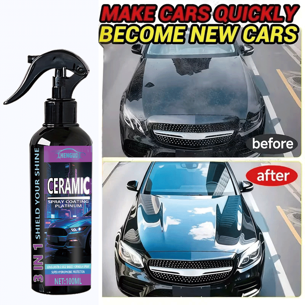 ナノセラミックカーコーティングスプレー 3-in-1 高品質の傷防止光沢、すべての車種の塗装面に適しています