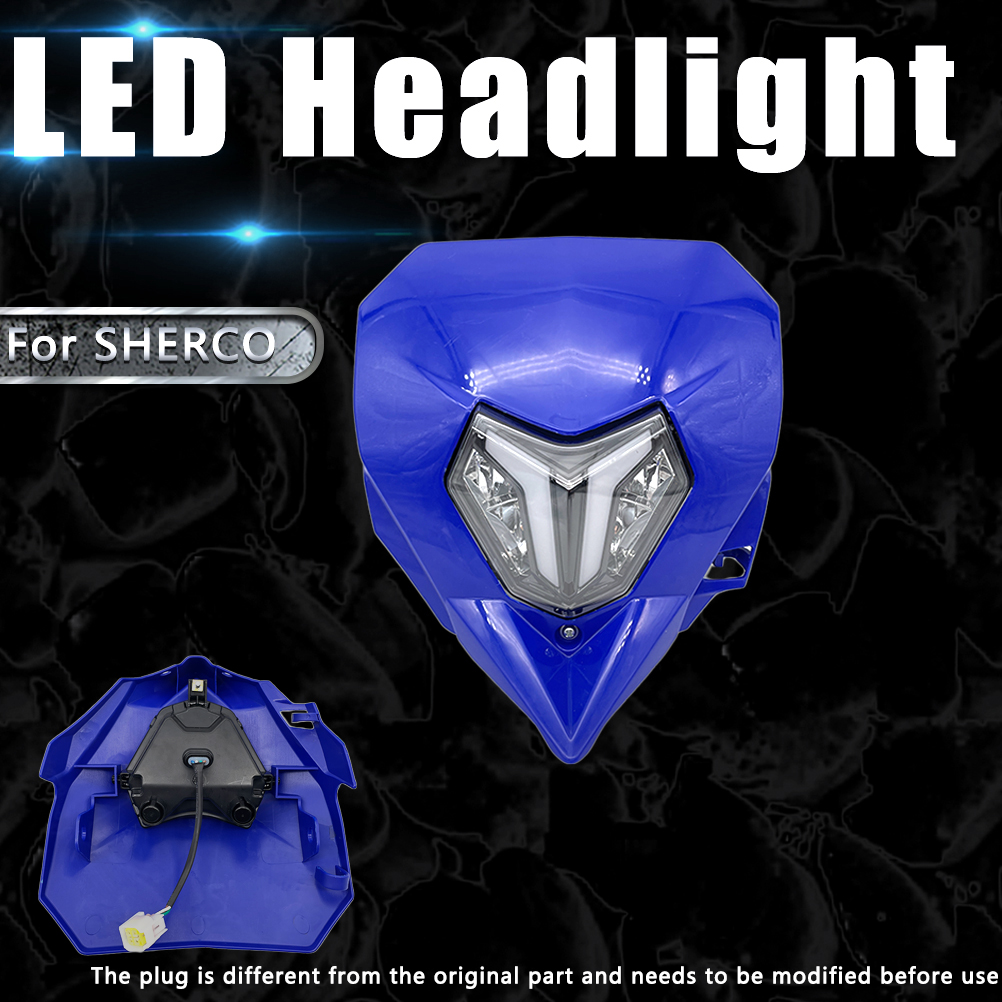 オートバイ LED ヘッドライト E24 Emark ヘッドランプランニングライト高低ビームスーパーモトフェアリングシェルコ SE SEF 125 250 300 450 500