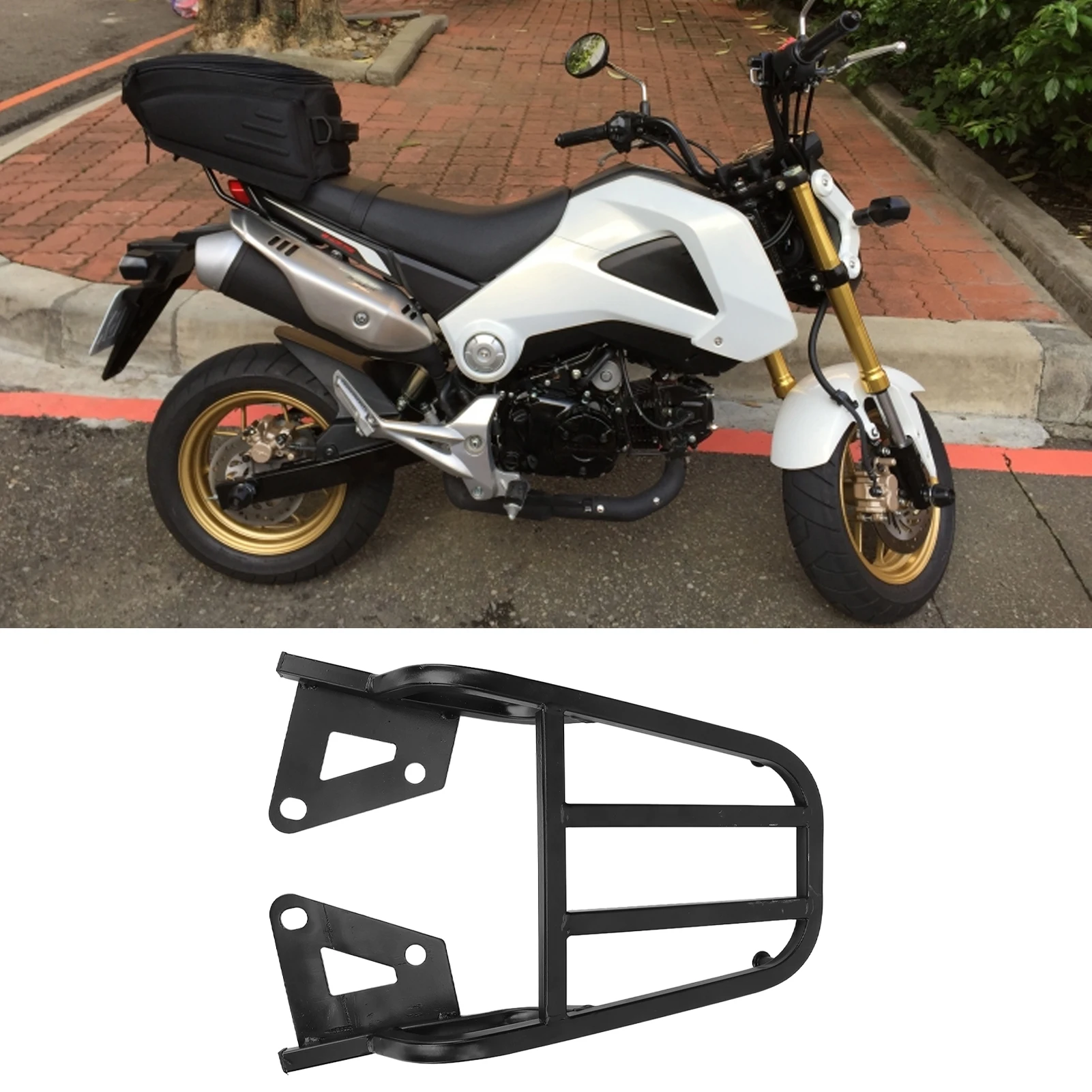 ホンダ MSX125 Grom msx 125 オートバイリア荷物キャリアラックシーシーバー荷物ラック