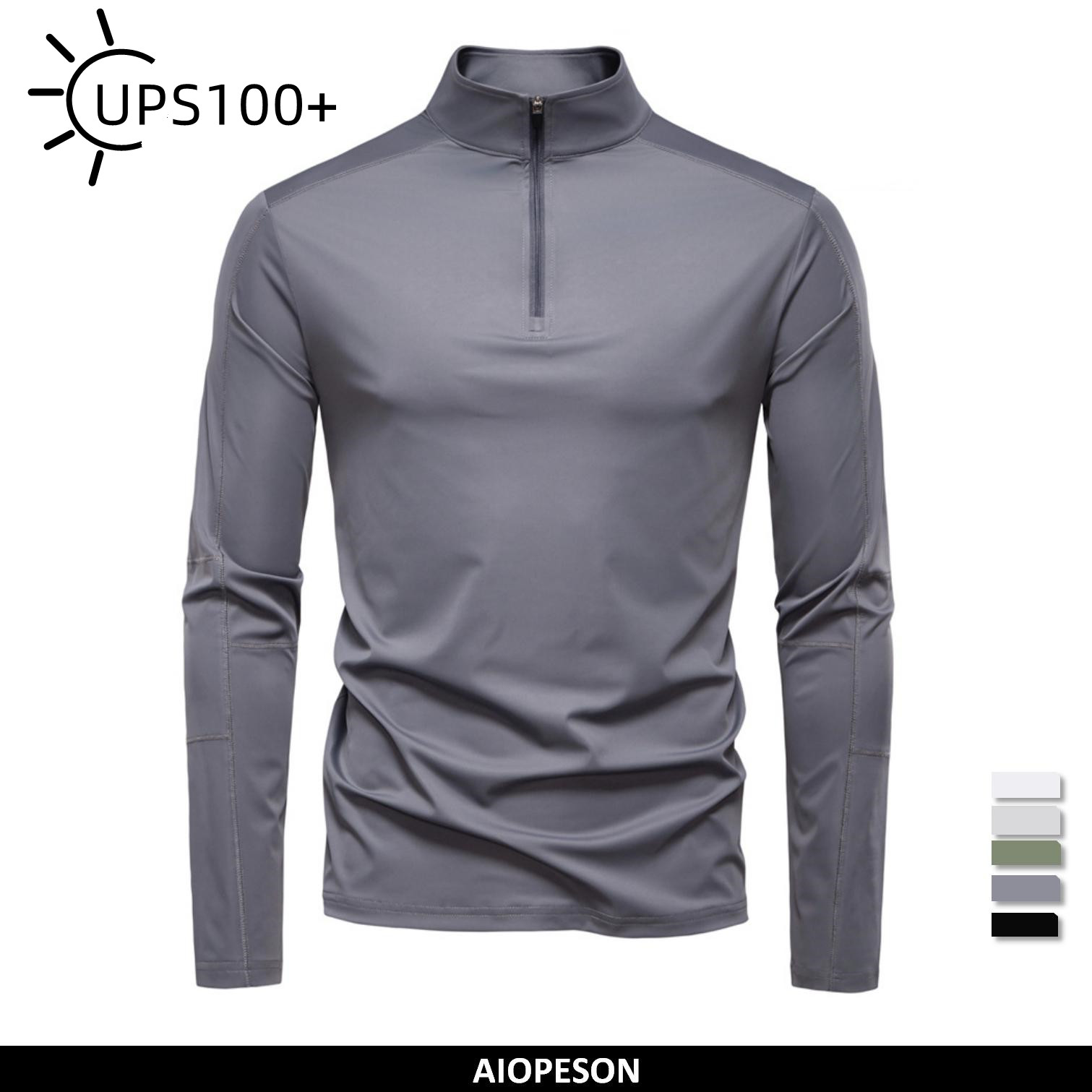 AIOPESON 2025 メンズ春軽量通気性 UV 保護サンシャツアウトドア活動男性 Tシャツ