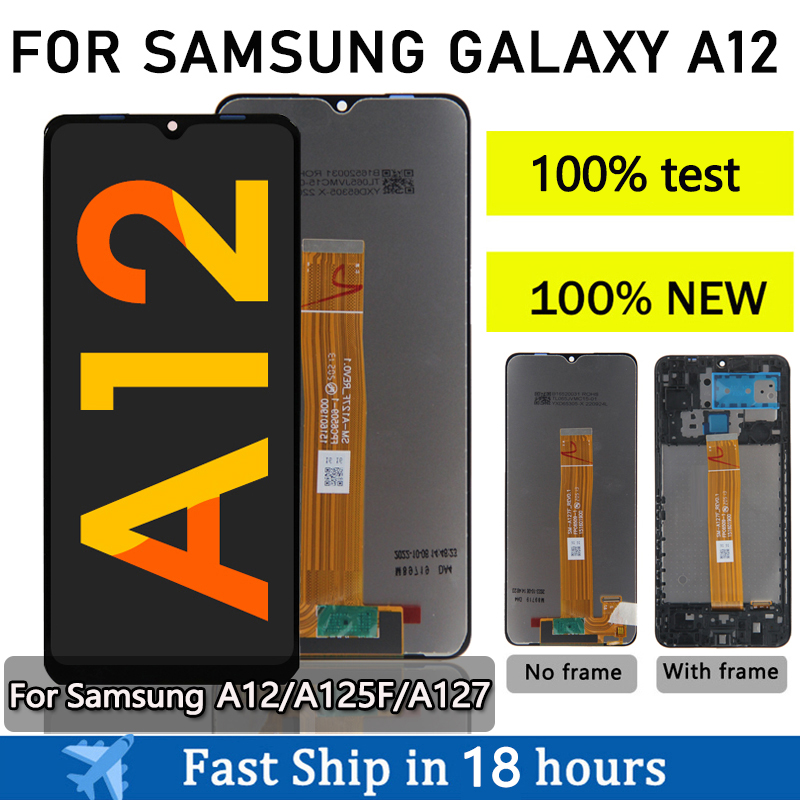 A12 ディスプレイサムスンギャラクシー A12 A125F A127F Lcd ディスプレイタッチスクリーンデジタイザアセンブリ Lcd スクリーン交換部品