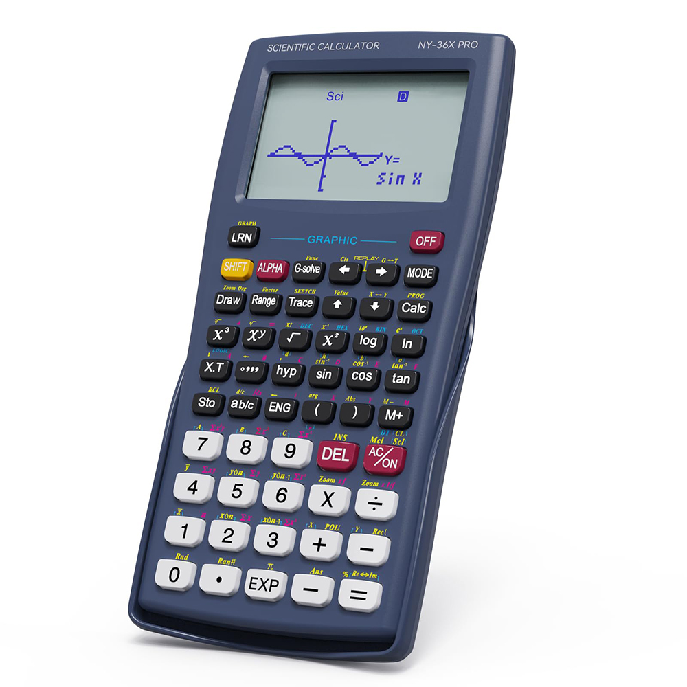 関数電卓 グラフ機能付き NEWYES 36X プロ グラフィック理科電卓 中学・高校用品 ブルー