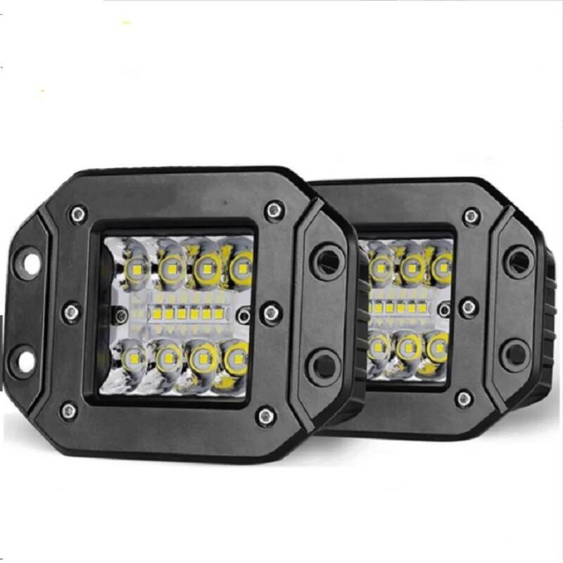 2 個 48 ワットフラッシュマウントポッドアップグレードスポットフラッドコンボビーム LED 作業バックアップリバースライト Lada Niva ランプ用