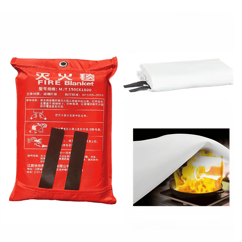 緊急火災ブランケットグラスファイバー難燃性抑制ブランケット家庭用キッチン安全サバイバルカバーグラスファイバー布