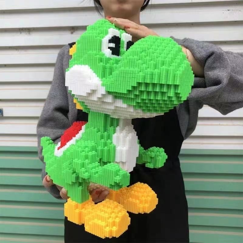ディズニージャイアントグリーン動物恐竜ゲームキャラクタービルディングブロック小粒子レンガ子供の組み立てビルディングブロックのおもちゃ