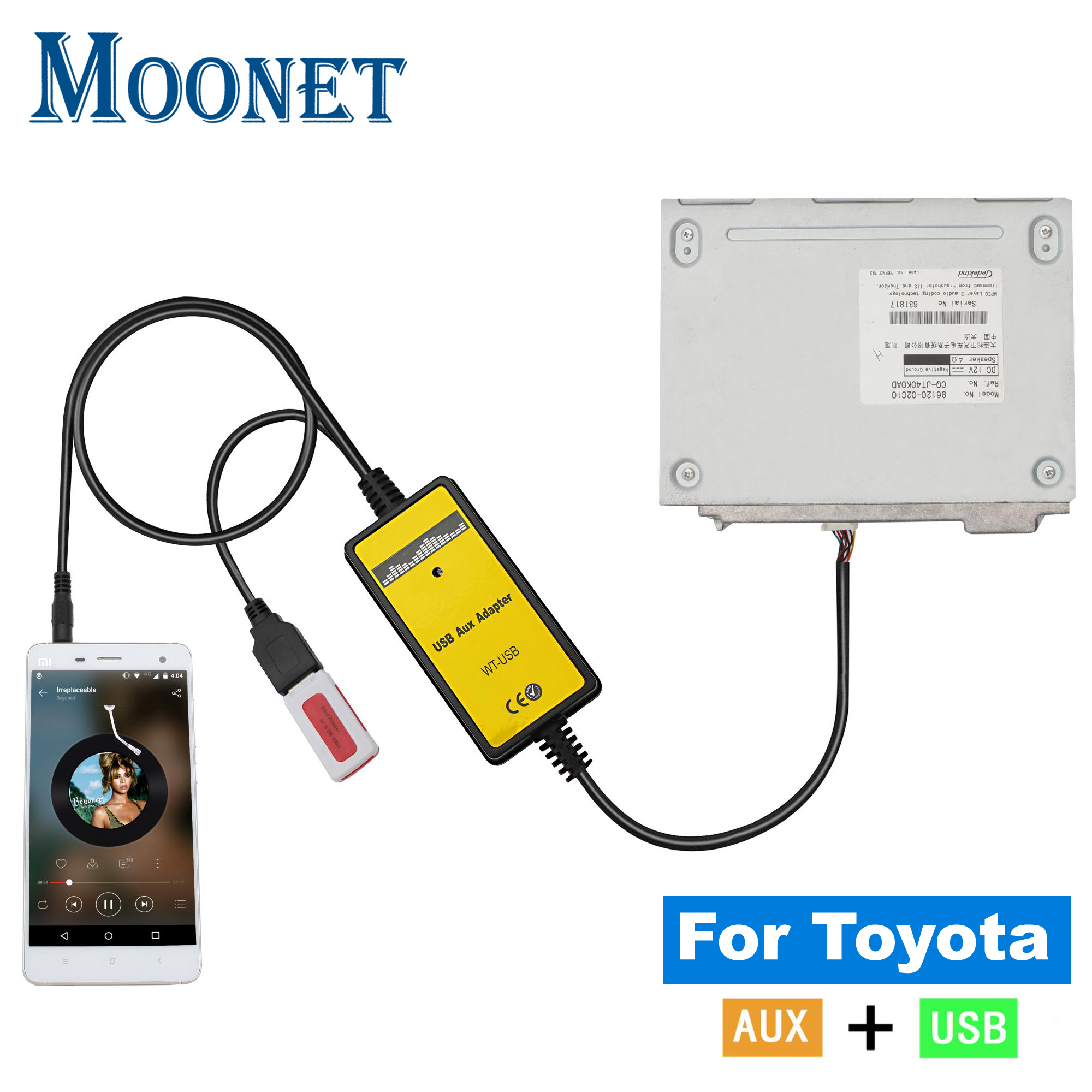 Moonet カー CD チェンジャー、2 in 1 USB