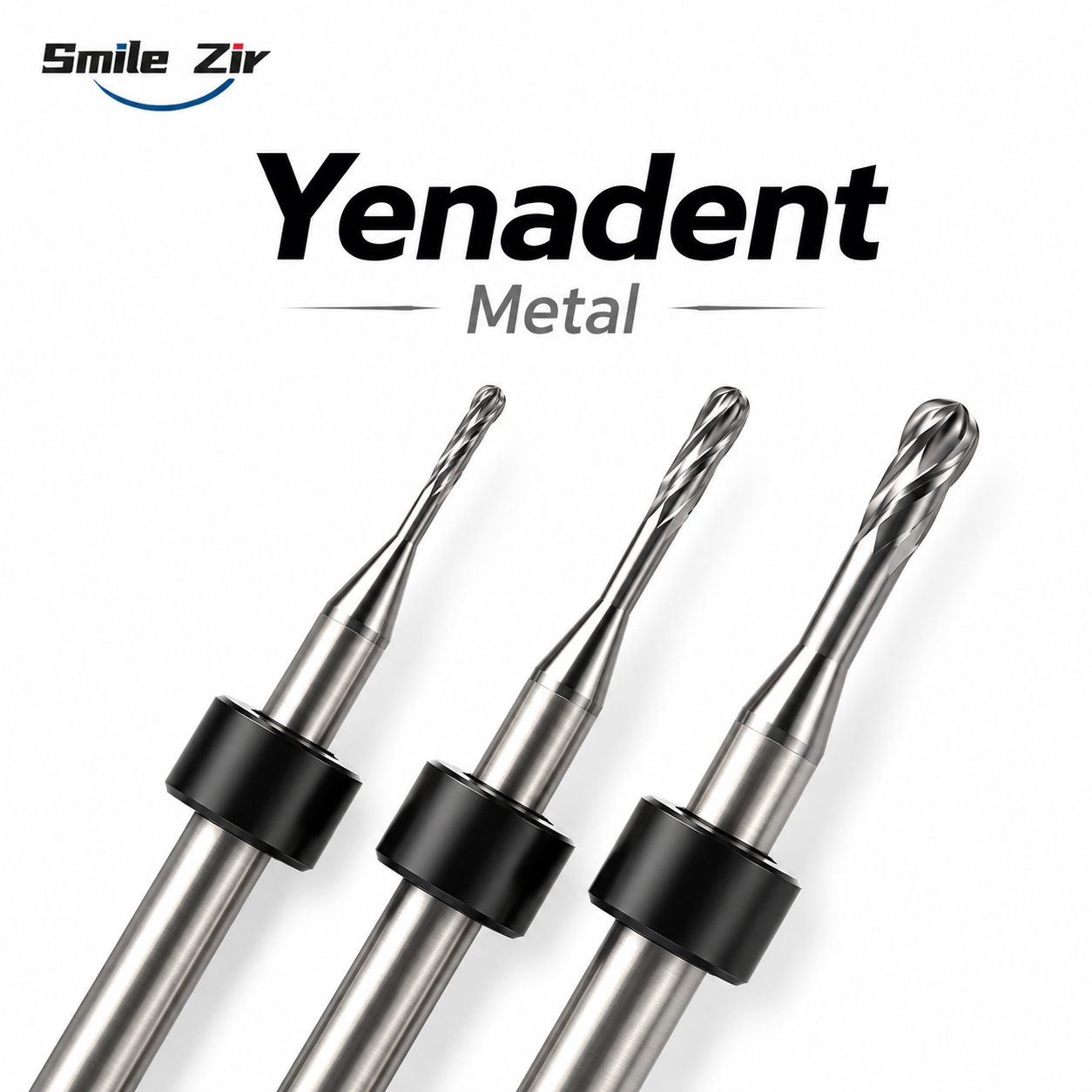 Yenadent フライスバー D4 合金金属ディスクチタンブランク Co-cr ディスク Ni-cr ブロックフラットボールエンド CAD CAM フライス工作機械用