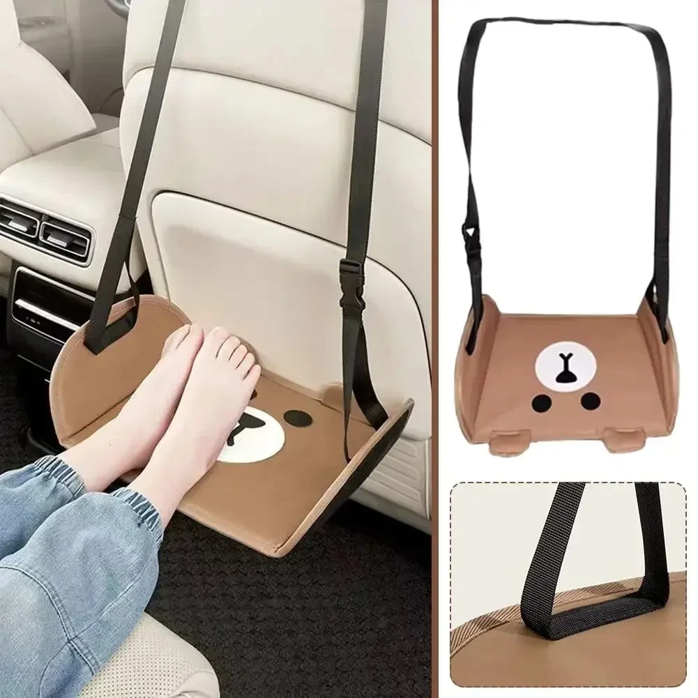 ポータブル車旅行フットレストマット調節可能な後部座席サスペンションハンモックオフィスフットスツール自動車インテリアアクセサリー