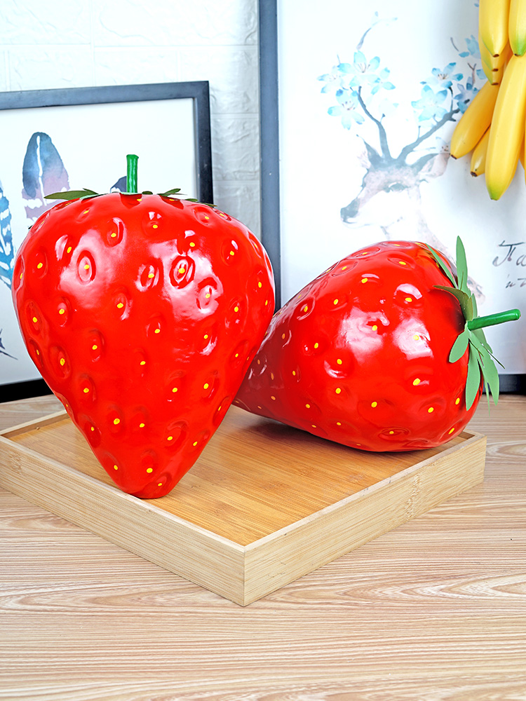 大型シミュレーション果物と野菜モデルカボチャイチゴ子供の写真撮影の小道具キッチンキャビネットの装飾...