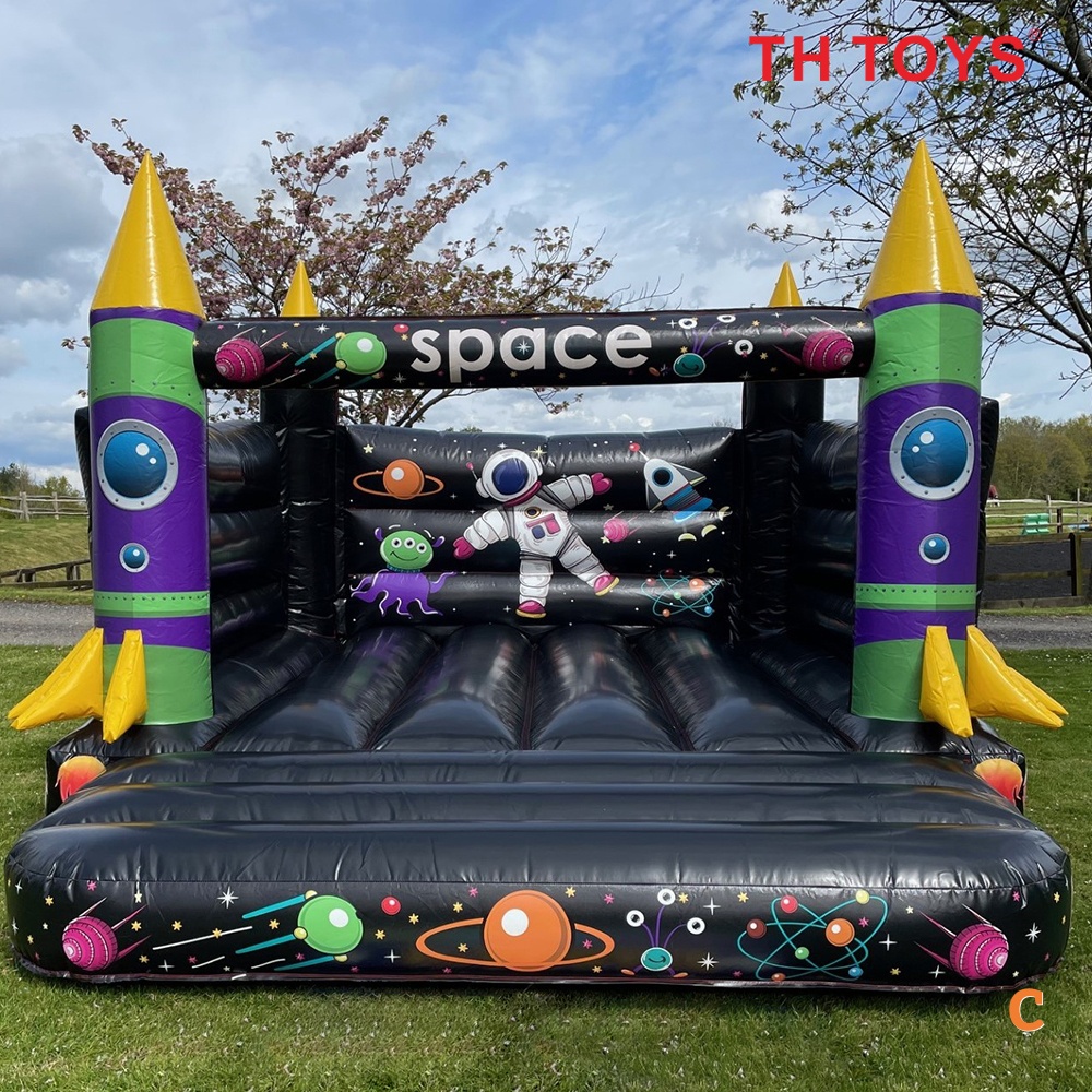 4x4m 13x13ft 宇宙飛行士 スペースロケット インフレータブル 弾む家 カスタム宇宙飛行士 弾む城