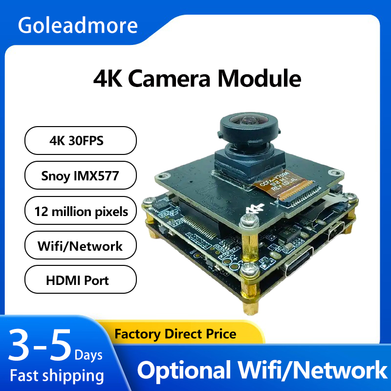 4K 30FPS 12MP IMX577 1/2.3インチ WIFI イーサネットカメラモジュール USB2.0 産業用検査カメラ EIS 130°（監視カメラではありません）
