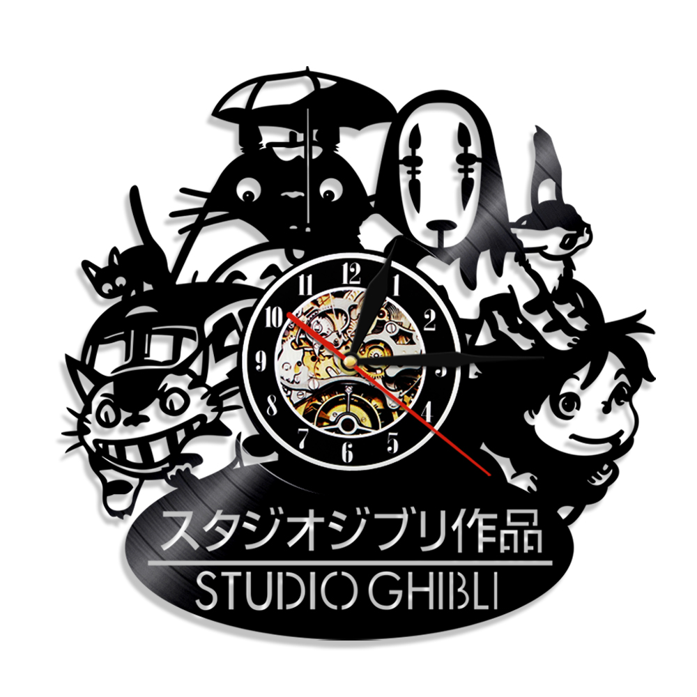 日本の漫画アニメーション映画ビニール LP レコード壁時計女の子素晴らしい冒険の旅キッズルーム家の装飾映画ファンのギフト
