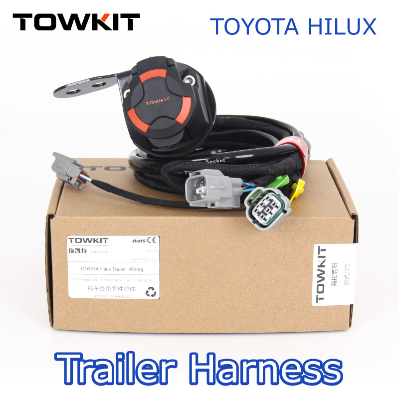 トヨタハイラックストレーラー配線ハーネスキットユーロ 13/7 ピントレーラー RV テールライト信号オーストラリア 12/7 ピン