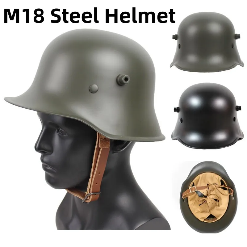 記念ドイツ M16/M18 スチールヘルメット保護作業ヘルメット屋外衝突保護安全 SteelHelmet WW2 第二次世界大戦ハード帽子