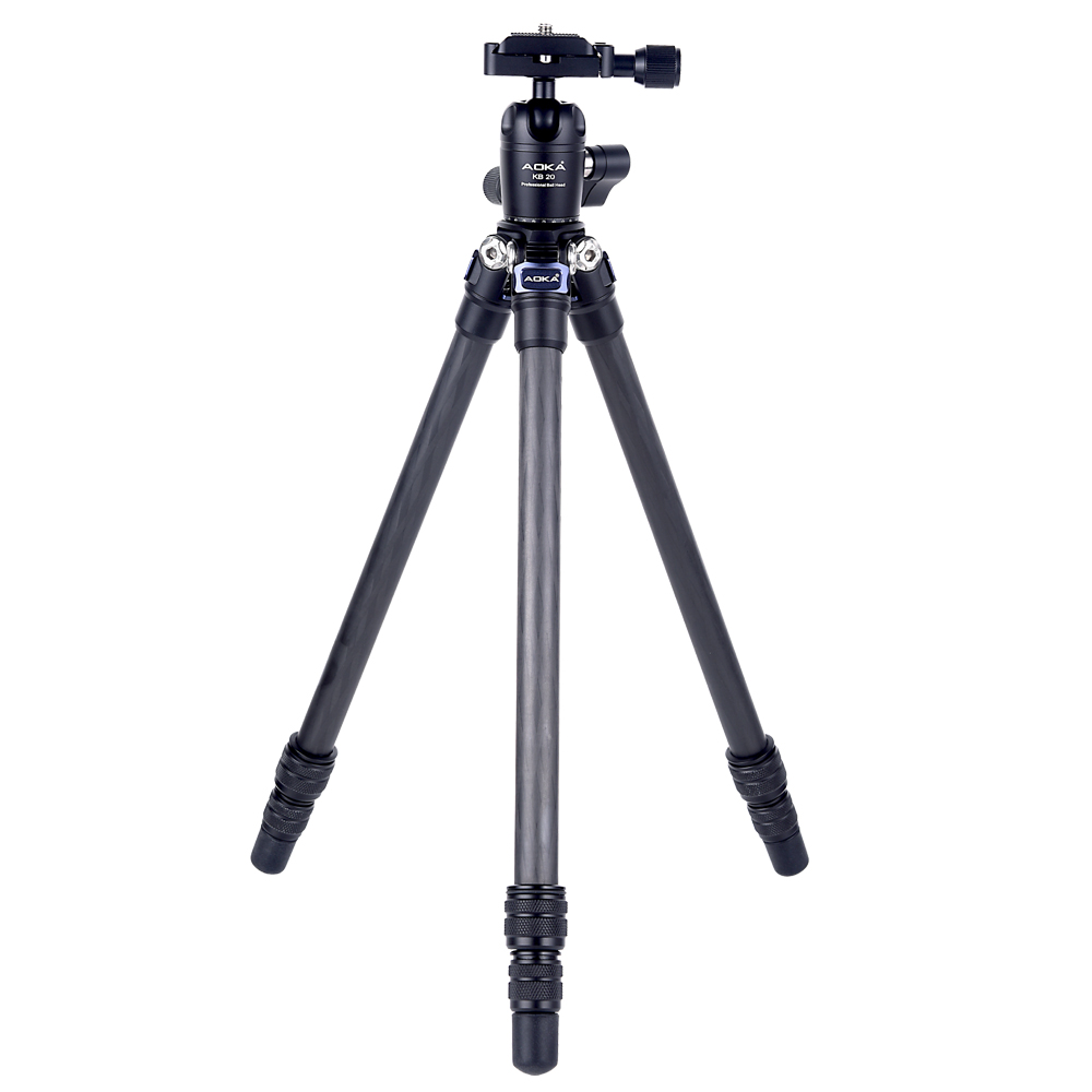 AOKA CMP163CL 578g 最大積載量 2.5kgs プロフェッショナルファッションアウトドア旅行軽量ミニカーボンファイバー三脚カメラ用