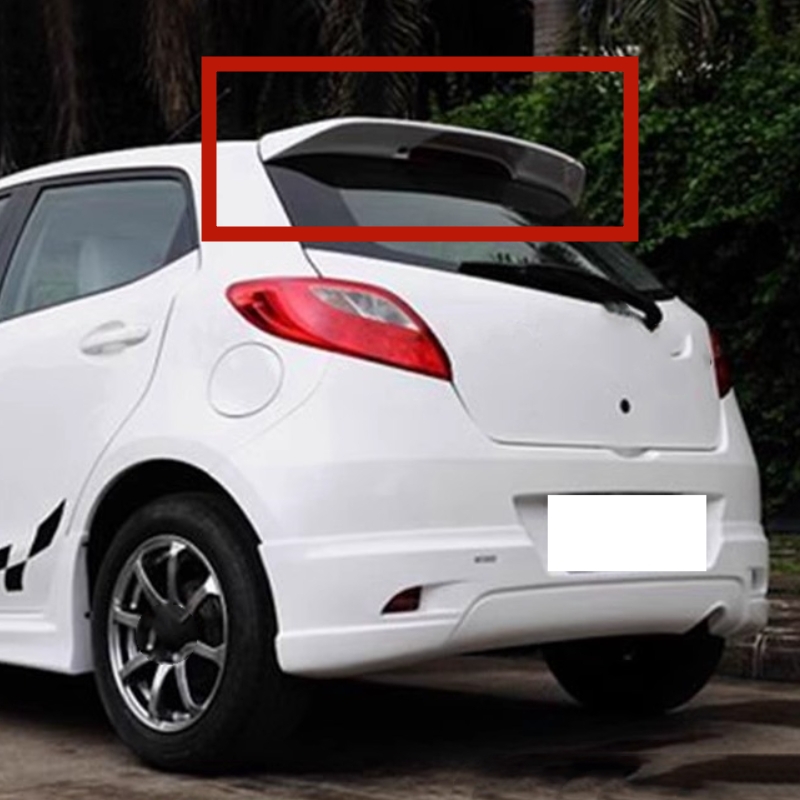 Unpainted ABS Material Tail Wing Rear Spoiler for Mazda 2 Hatchback