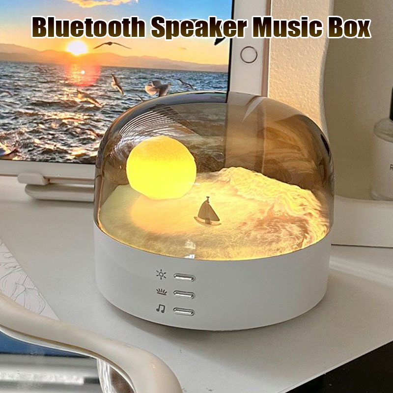 ポータブルムーン Bluetooth スピーカー周囲光高品質サウンド Bluetooth オルゴール調光ソフトライトワイヤレス音楽再生