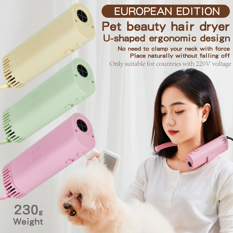 ペットグルーミングヘアドライヤー、ハイパワー、サイレント、省エネ、犬の美容速乾髪、220Vの国にのみ適しています