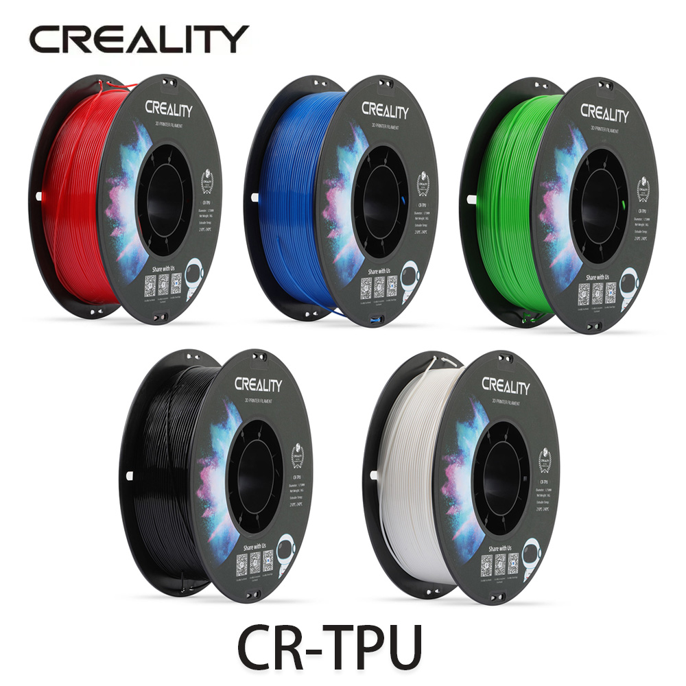 Creality CR-TPU フィラメント 1.0Kg 1.75mm ソフト粘着剤 高反発 210-240℃ 印刷温度 オリジナル 3D プリンター材料