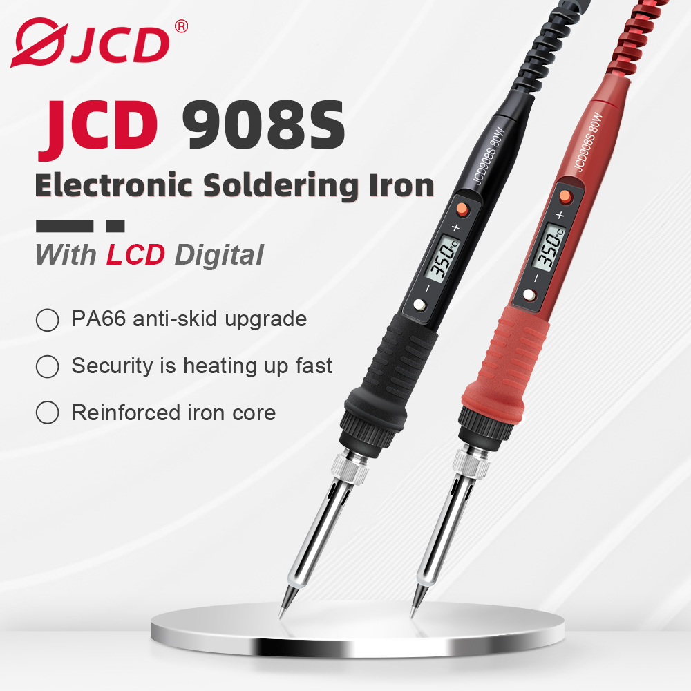 JCD 80 ワットデジタル電気はんだごてキット温度調整可能な 220 V 110 V 溶接ツールセラミックヒーターはんだのヒントリワーク