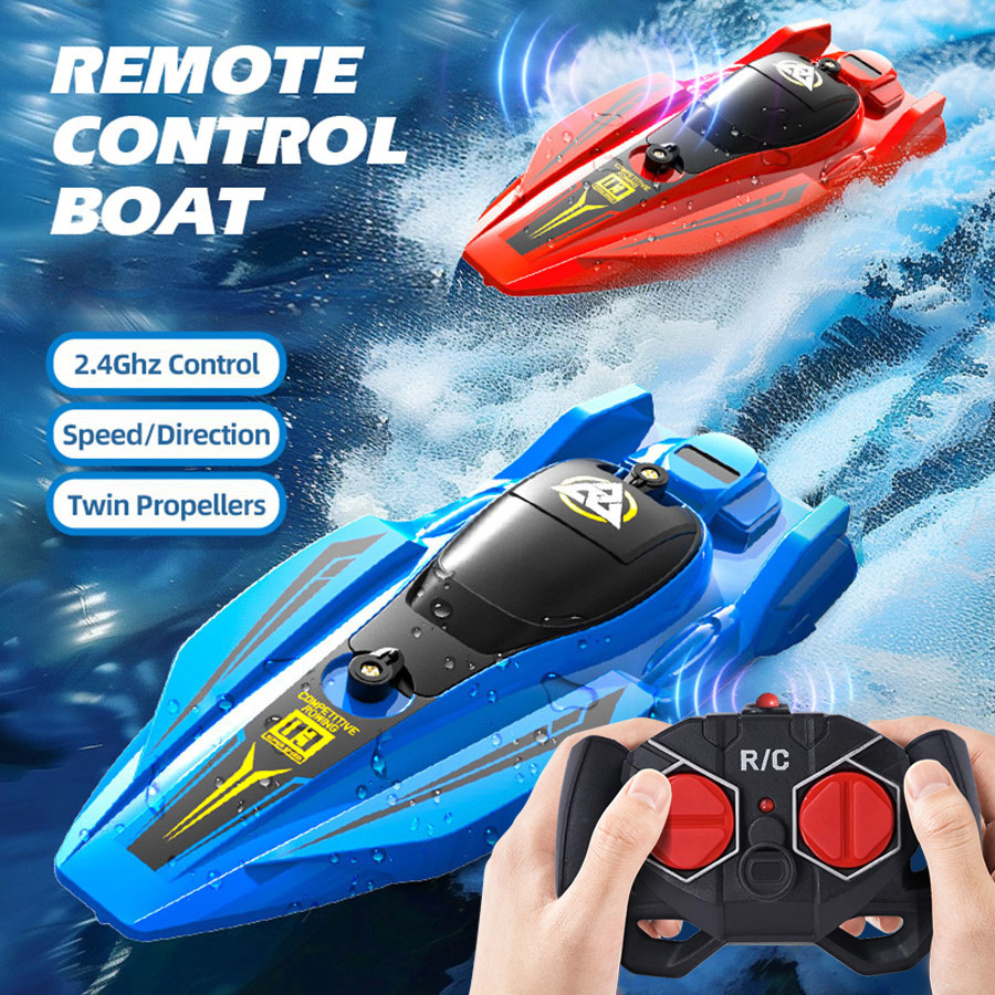 ミニ RC 高速ボート 25 キロ/h 2.4 グラム防水リモートコントロールボートダブルモータースピードボートのおもちゃ子供大人のギフト
