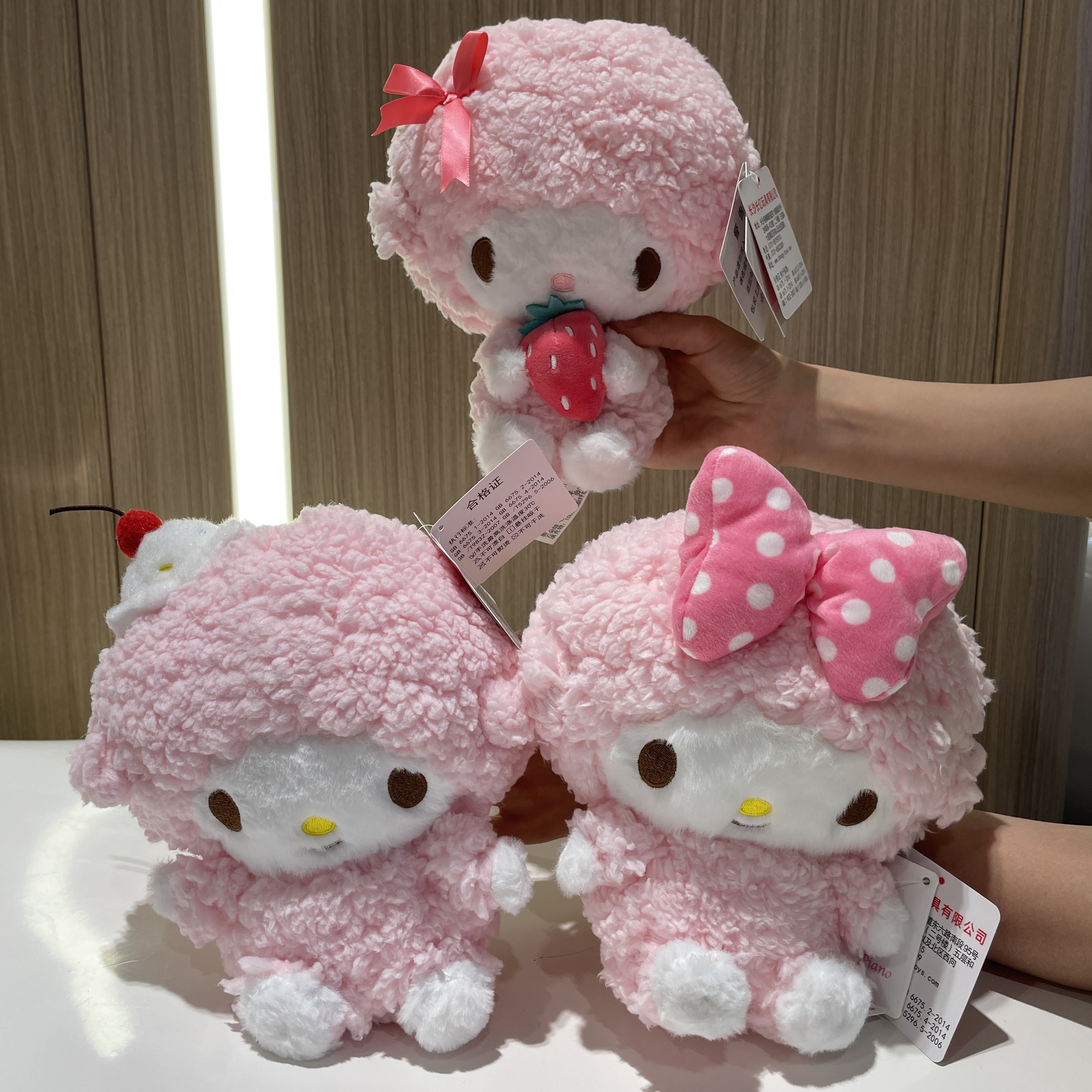 100% Genuine Sanrio Kuromi Melody Hello Kitty Cinnamoroll Doll Plush Toy Stuffed Toys Children's Birthday Christmas Gifts
