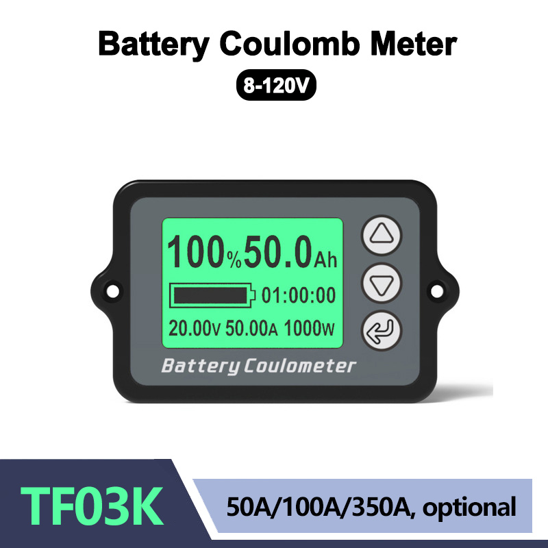 120V 50A 100A 350A TK15 クーロンメーター車両バッテリー容量テスターバッテリー電量計電動自転車/バランスカー/掃除機用