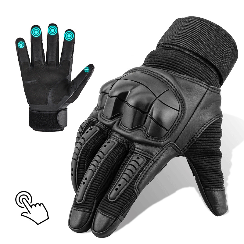Full Finger Touchscreen Tactical Gloves Anti-Impact Knuckle Guard For Motorcycle Riding Hiking ﻿Climbing Wear Resistant Gloves