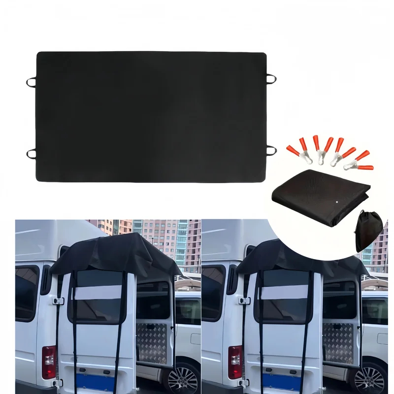 厚みのあるユニバーサル RV テールゲートオーニング、600D ポリエステル防水サンシェードキャノピー、キャンピングカーバンキャンプ用屋外サンシェルター